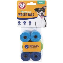 Arm and Hammer Dog Waste Refill Bags Fresh Scent Assorted Colors - 90 count