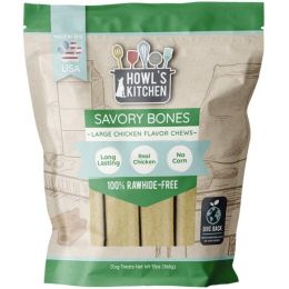 Howls Kitchen Savory Bones Chicken Flavored Chews Large - 14 oz