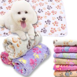 Soft and Fluffy High Quality Pet Blanket Cute Cartoon Pattern Pet Mat Warm and Comfortable Blanket for Cat and Dogs Pet Supplies (Color: purple)