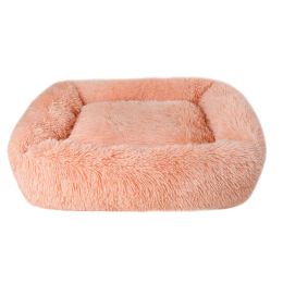 Soft Plush Orthopedic Pet Bed Slepping Mat Cushion for Small Large Dog Cat (Color: pink)